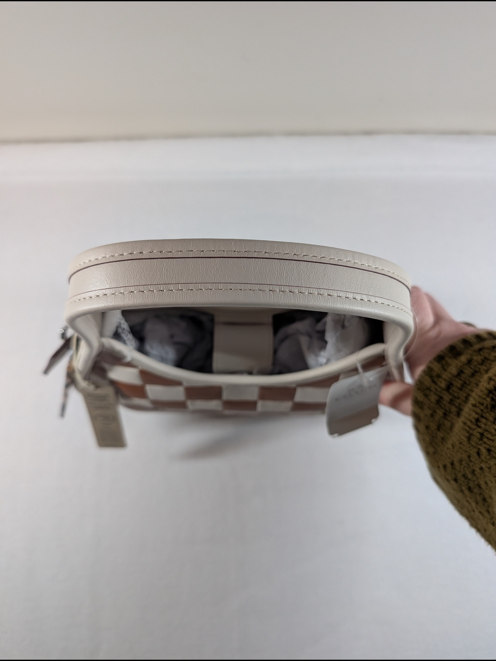 NWT Coach Coachtopia Ergo Tan Checkered Handbag - Picture 8 of 9
